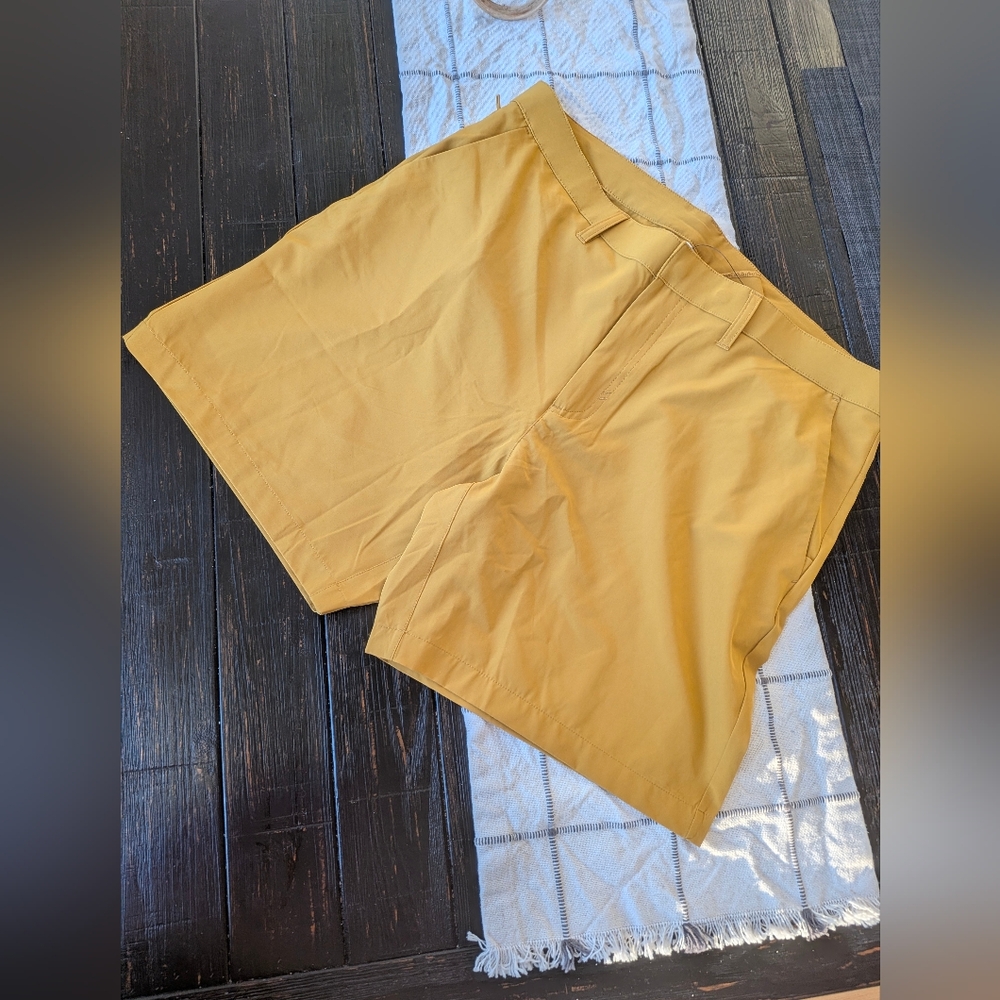 Fabletics Men's Yellow Flat Front Shorts XL